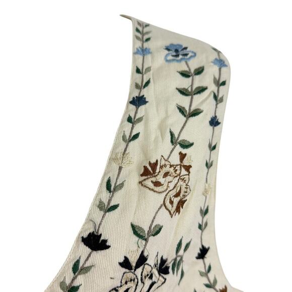 Summit Hill Womens Embroidered Vintage Floral Vest Ivory Womens 90ss sz M - Picture 8 of 16